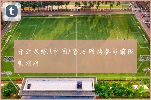 开云买球(中国)官方网站参与前限制核对