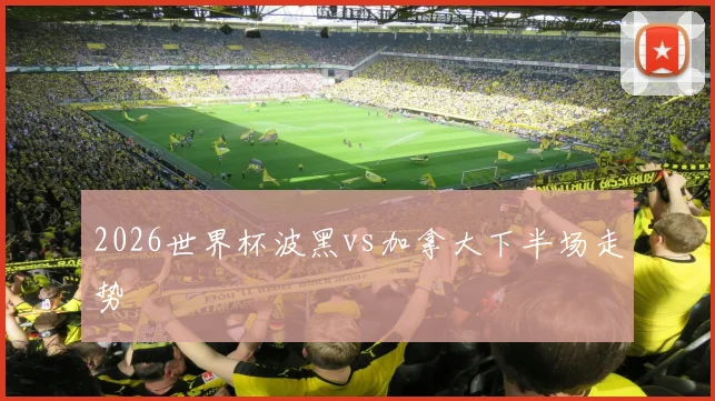 2026世界杯波黑vs加拿大下半场走势
